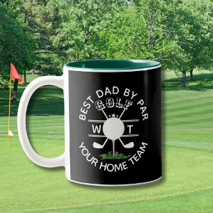 BEST DAD BY PAR MONOGRAM Two-Tone COFFEE MUG