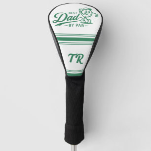 Best Dad by Par Monogrammed Initials Retro Driver Golf Head Cover