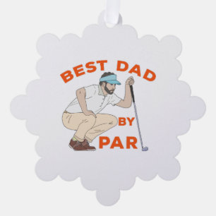 Best Dad By Par Ornament Card
