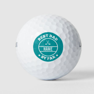 Best Dad By Par Personalized Custom Monogram Funny Golf Balls