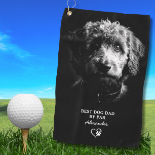 Best Dad By Par Personalized Doodle Dog Golf Towel