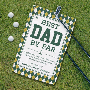 Best Dad by Par Personalized Golf Towel Gift