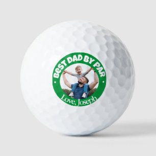 Best Dad by par personalized Green golf balls 