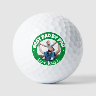 Best Dad by par personalized Green golf balls 