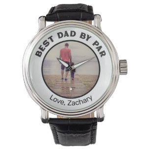 Best Dad By Par Personalized Photo Watch