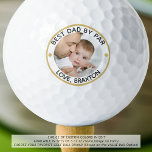 BEST DAD BY PAR Photo Black Gold Personalized Golf Balls<br><div class="desc">Create personalized photo golf balls for the golf enthusiast father with the editable funny golf saying BEST DAD BY PAR and/or your custom text in your choice of colours (shown in black and gold). Thoughtful gift for Dad's birthday, Father's Day or a holiday. ASSISTANCE: For help with design modification or...</div>