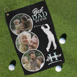 Best Dad By Par Photo Collage Monogram Golf Towel<br><div class="desc">Surprise your golf pro dad with a Father's Day gift he can proudly use on the golf course! Add 3 (three) custom pictures to this design from either your phone or computer and personalize the monogram by changing the name and initial.</div>
