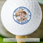 BEST DAD BY PAR Photo Custom Color Personalized Golf Balls<br><div class="desc">Create a unique, custom photo golf ball for the special golf-enthusiast father with the editable title BEST DAD BY PAR and your message in your choice of colors (shown in blue). CHANGES: Change the text and graphic element colors in EDIT for a custom design. ASSISTANCE: For help with design modification...</div>