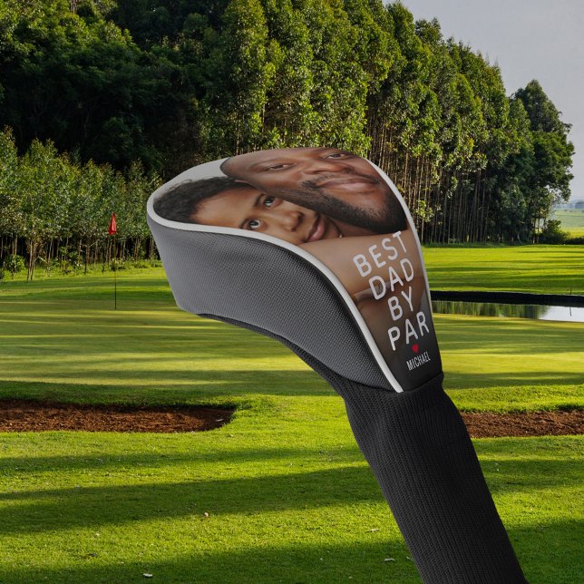 Best Dad By Par Photo Father's Day Golf Head Cover (Creator Uploaded)