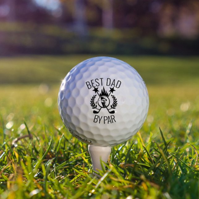Best Dad by Par Photo Father's Gift   Golf Balls (Creator Uploaded)