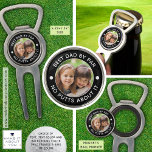 BEST DAD BY PAR Photo Funny Custom Colours Divot Tool<br><div class="desc">For the special golf lover Dad with a sense of humour, create a unique golf multi-purpose tool that serves as a Golf Ball Marker, Bottle Opener and Divot Tool with your photo and the editable title BEST DAD BY PAR - NO PUTTS ABOUT IT or your custom text in your...</div>