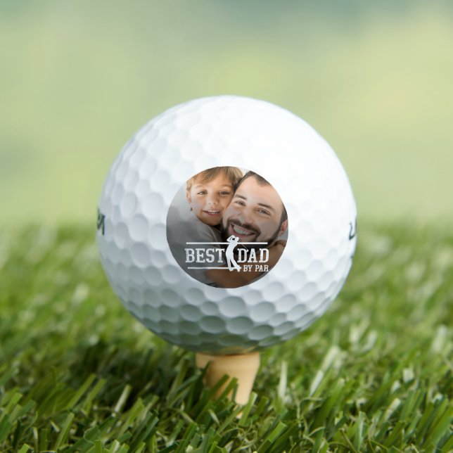 Best Dad by Par Photo Golf Balls (Insitu Tee)