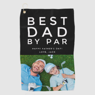 Best Dad By Par Photo Golf Father's Day Golf Towel