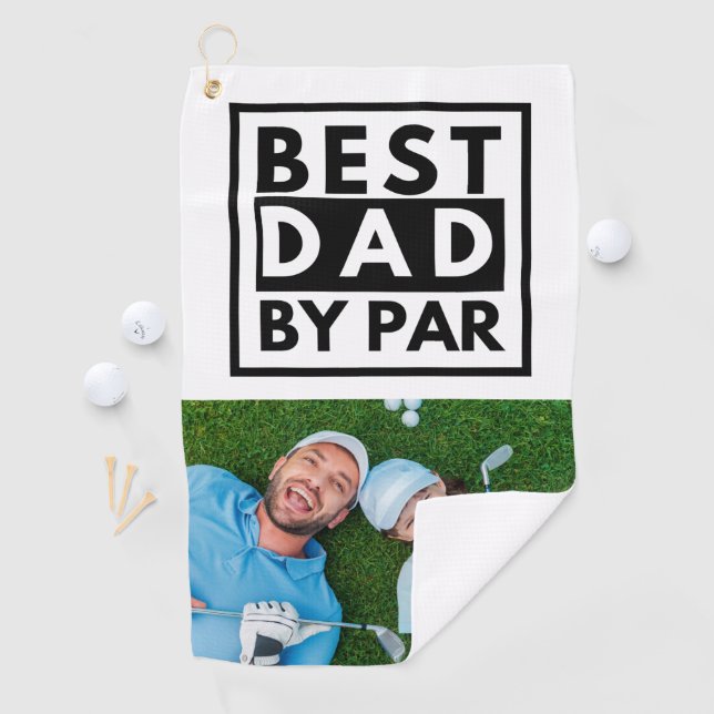 Best Dad By Par Photo Golf Towel (InSitu)