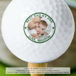 BEST DAD BY PAR Photo Green Personalized Golf Balls<br><div class="desc">Create a unique personalized photo golf ball for the golfer Dad with the editable funny golf saying BEST DAD BY PAR and your message in your choice of colours (shown in green). Makes a meaningful, memorable birthday, Father's Day or holiday gift for him. ASSISTANCE: For help with design modification or...</div>