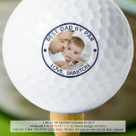 BEST DAD BY PAR Photo Navy Blue Personalized Golf Balls<br><div class="desc">For the special golf-enthusiast father, create a unique photo golf ball with the editable funny golf saying BEST DAD BY PAR and your message in your choice of colours (shown in navy blue). PHOTO TIP: Choose a photo with the subject in the middle and/or pre-crop it to a square shape...</div>