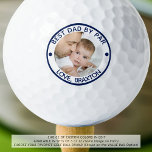 BEST DAD BY PAR Photo Personalized Blue Golf Balls<br><div class="desc">Create a custom, personalized photo golf ball set of 3 or 12 with the editable title BEST DAD BY PAR and your message in your choice of colours (shown in blue) for a special golf-enthusiast father as a birthday, Father's Day or holiday gift. Each ball will have the same image....</div>