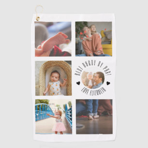 BEST dad BY PAR Photo Personalized father's day Golf Towel