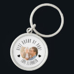 BEST Dad BY PAR Photo Personalized father's day Keychain<br><div class="desc">Designed by the Arty Apples</div>