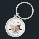 BEST Dad BY PAR Photo Personalized father's day Keychain<br><div class="desc">Designed by the Arty Apples</div>