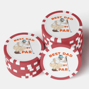 Best Dad By Par Poker Chips