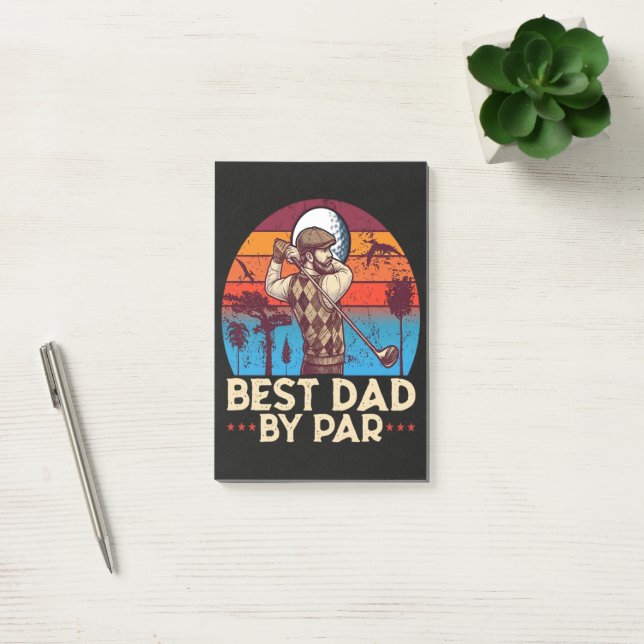 Best Dad By Par Post-it Notes (Office)