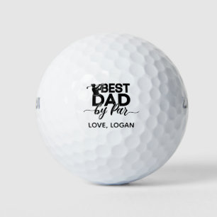 Best Dad By Par Simple & Custom Name Golf Balls