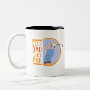 Best Dad By Par Two-Tone Coffee Mug