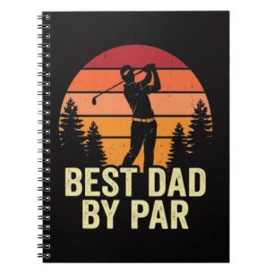 Best Dad By Par Vintage Golf Notebook