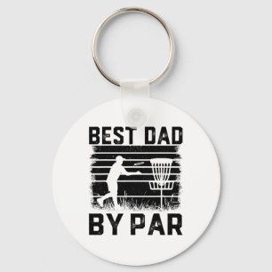Best Dad By R For Disc Golf Lovers - Funny Father' Keychain
