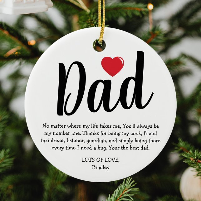 Best Dad Christmas Ceramic Ornament (Creator Uploaded)