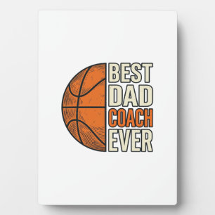 Best Dad Coach Ever Basketball Vintage Vector Desi Plaque
