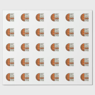 Best Dad Coach Ever Basketball Vintage Vector Desi Wrapping Paper