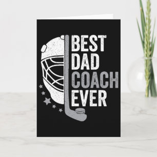 Best Dad Coach Ever Father's Day Hockey  Card