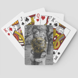 Best Dad Cowboy Hat Custom Photo Father's Day Playing Cards