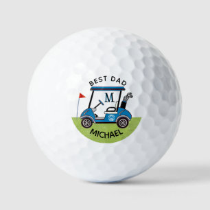 Best Dad Custom Cart Personalized  Golf Balls