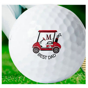 Best Dad Custom Cart Personalized Golf Balls