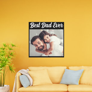Best Dad Custom Photo Dad and Daughter Fathers day Canvas Print