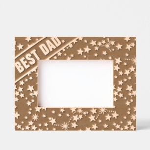 Best Dad Cute Star Cool Fun Celestial Father's Day Etched Frames