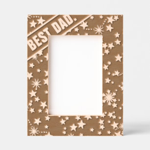 Best Dad Cute Star Cool Fun Celestial Father's Day Etched Frames