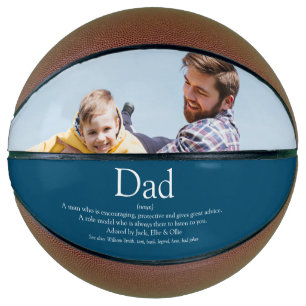 Best Dad Daddy Father Ever Definition Photo Blue Basketball