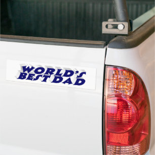 Best Dad dark blue 3d text Bumper Sticker