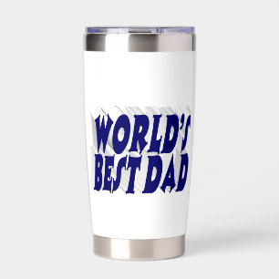 Best Dad dark blue 3d text Insulated Tumbler