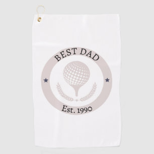 Best Dad Est. Father's Day Gift Golf Towel