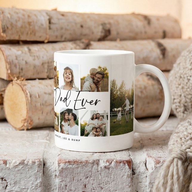 Best Dad Ever 10 Photo Collage Keepake Coffee Mug (Creator Uploaded)