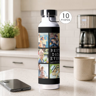 BEST DAD EVER 10 Photos Personalized Water Bottle