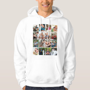 Best Dad Ever 12 Photo Collage Personalized Father Hoodie