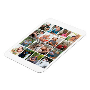 Best Dad Ever 16 Photo Collage Personalized Father Magnet