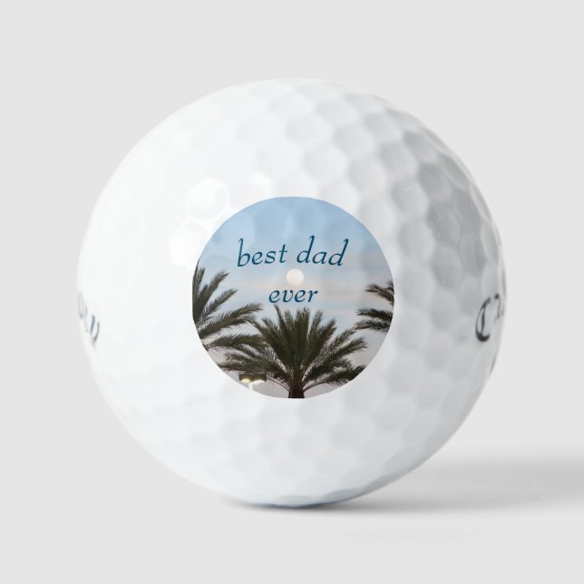 Best Dad Ever 2 Golf Balls (Front)
