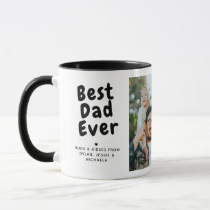 Best Dad Ever 2-Photo Collage & Custom Message Mug
